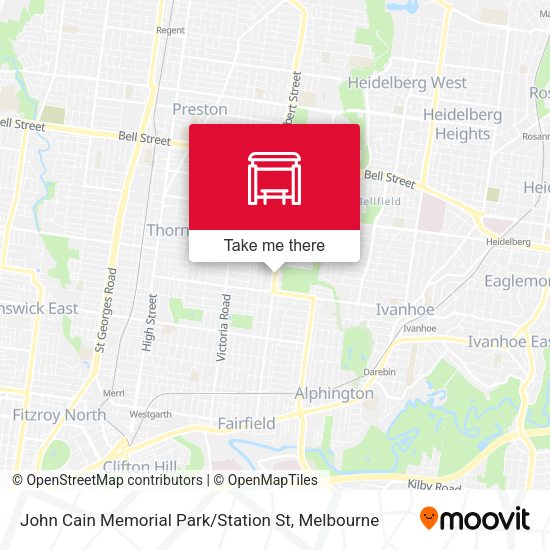 John Cain Memorial Park / Station St map