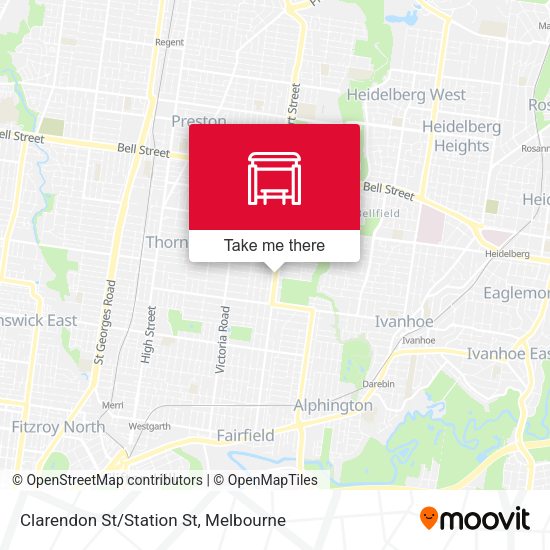 Clarendon St/Station St map