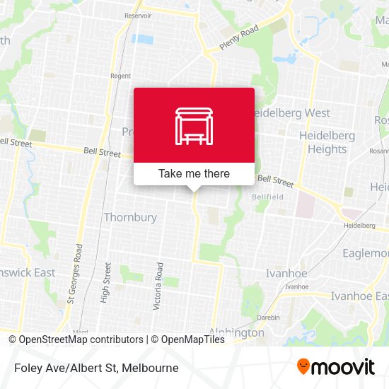 Foley Ave/Albert St map