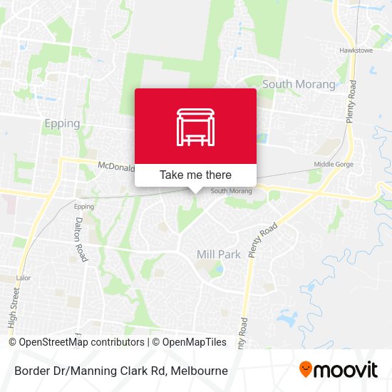 Border Dr/Manning Clark Rd map