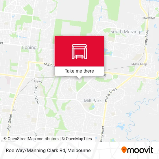 Mapa Roe Way/Manning Clark Rd