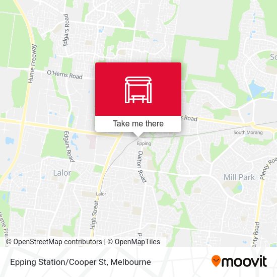 Epping Station/Cooper St map