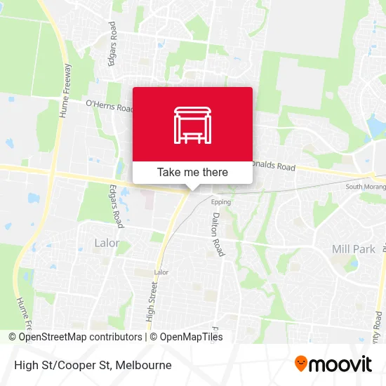 Mapa High St/Cooper St