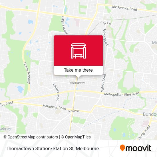 Thomastown Station/Station St map