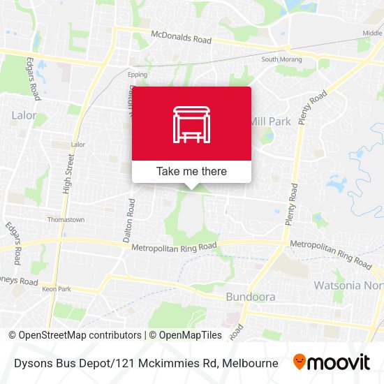 Dysons Bus Depot / 121 Mckimmies Rd map