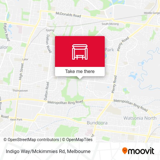 Indigo Way/Mckimmies Rd map