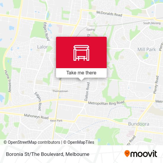Boronia St/The Boulevard map