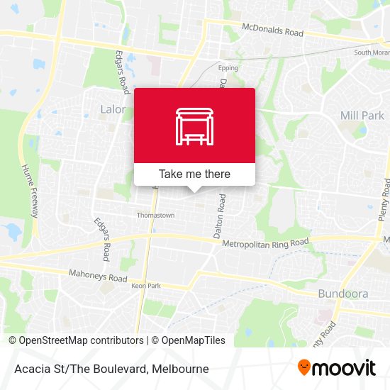 Acacia St/The Boulevard map