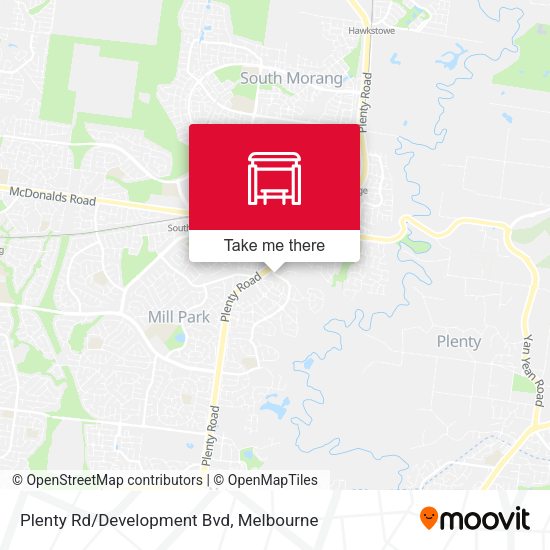 Plenty Rd/Development Bvd map