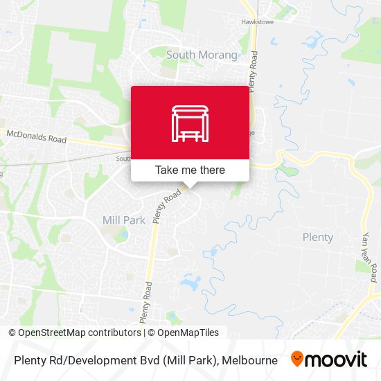 Mapa Plenty Rd / Development Bvd (Mill Park)