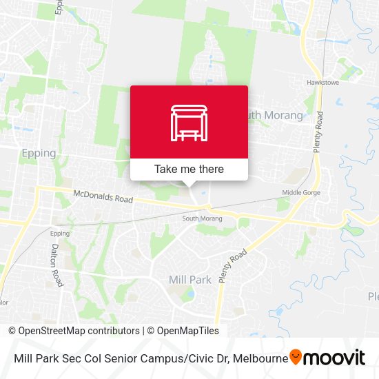 Mill Park Sec Col Senior Campus / Civic Dr map