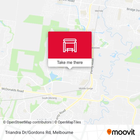 Triandra Dr/Gordons Rd map