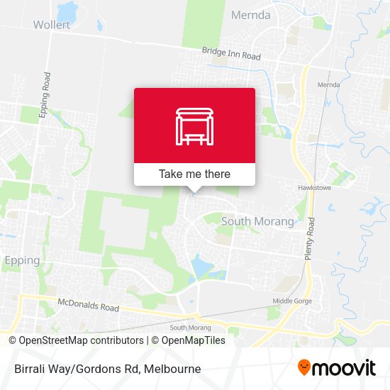 Birrali Way/Gordons Rd map
