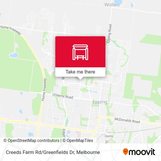 Creeds Farm Rd/Greenfields Dr map