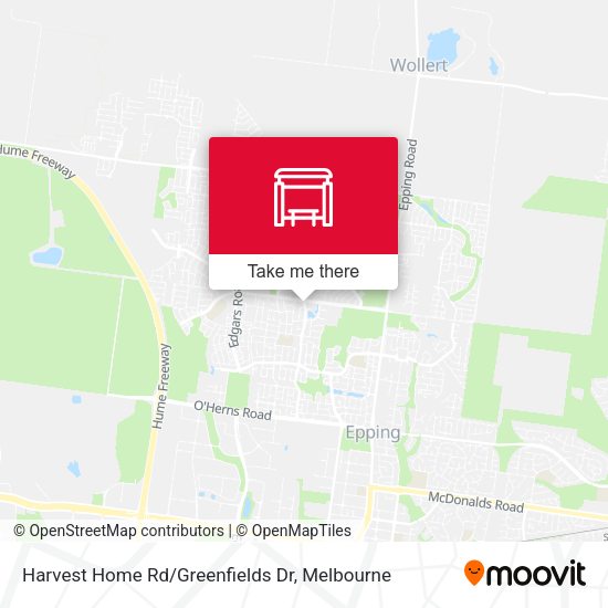Harvest Home Rd/Greenfields Dr map