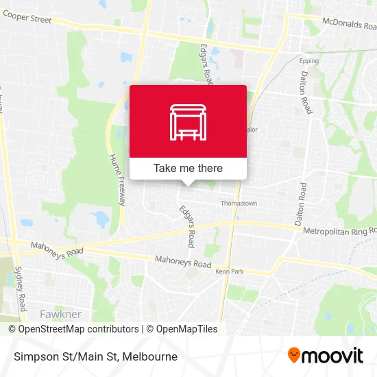 Mapa Simpson St/Main St