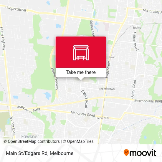 Mapa Main St/Edgars Rd