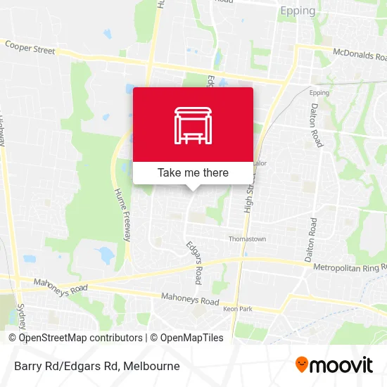 Mapa Barry Rd/Edgars Rd