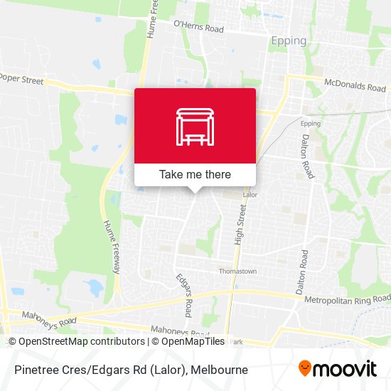 Mapa Pinetree Cres / Edgars Rd (Lalor)