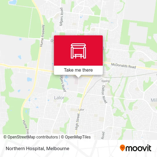 Mapa Northern Hospital