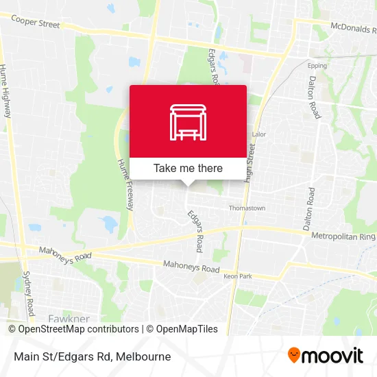 Main St/Edgars Rd map