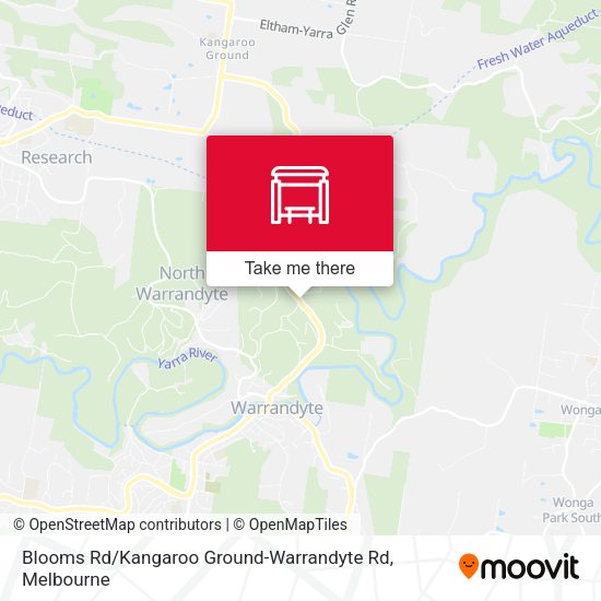 Blooms Rd / Kangaroo Ground-Warrandyte Rd map