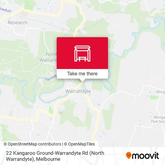 22 Kangaroo Ground-Warrandyte Rd (North Warrandyte) map