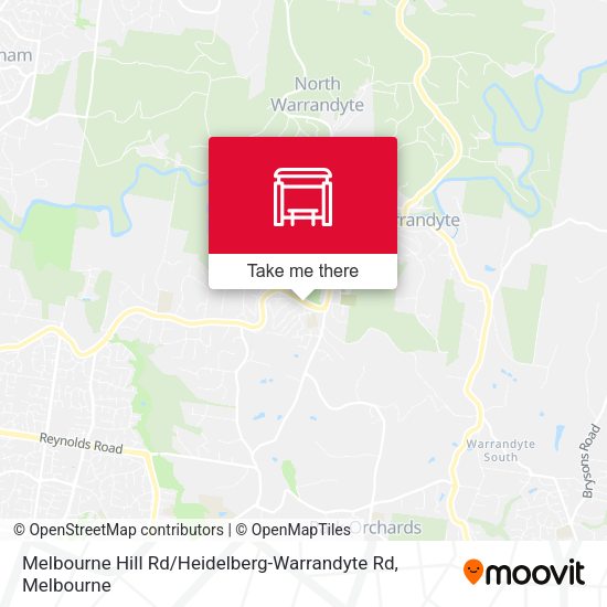 Melbourne Hill Rd / Heidelberg-Warrandyte Rd map