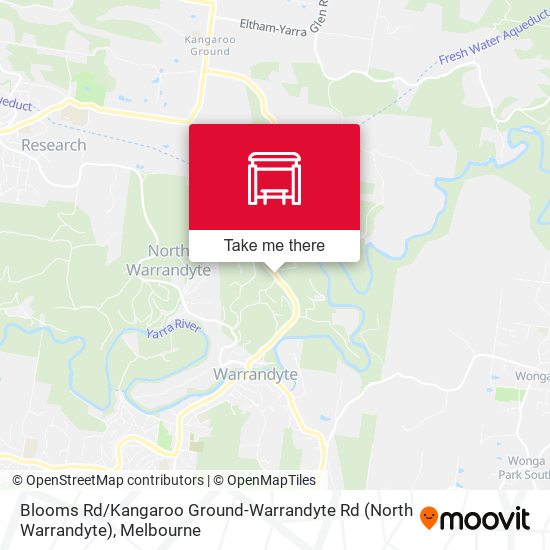 Mapa Blooms Rd / Kangaroo Ground-Warrandyte Rd (North Warrandyte)