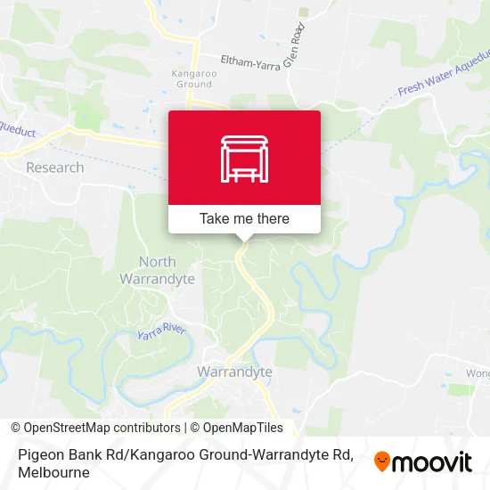 Pigeon Bank Rd / Kangaroo Ground-Warrandyte Rd map