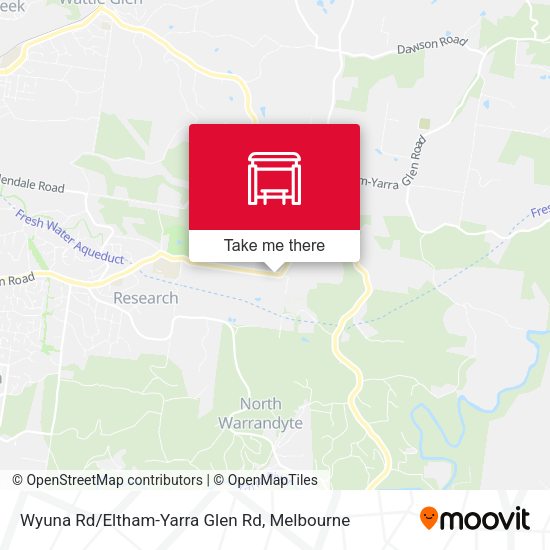 Wyuna Rd/Eltham-Yarra Glen Rd map