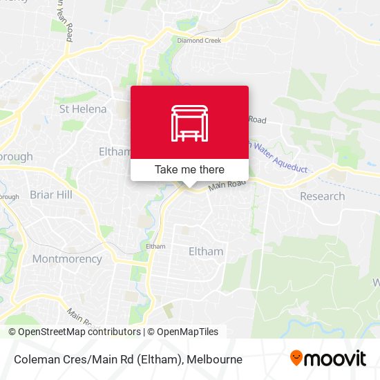 Coleman Cres/Main Rd (Eltham) map