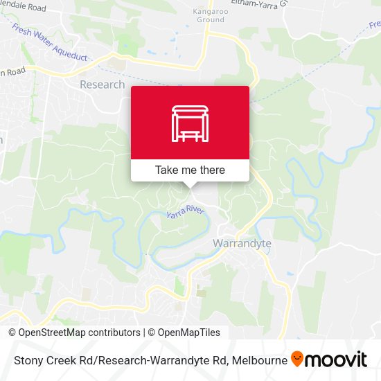 Stony Creek Rd / Research-Warrandyte Rd map