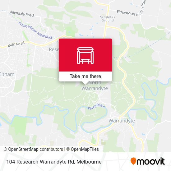 104 Research-Warrandyte Rd map