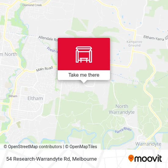 Mapa 54 Research-Warrandyte Rd