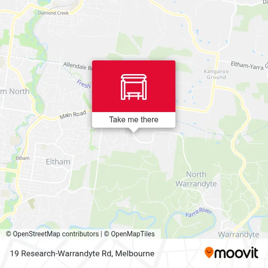 Mapa 19 Research-Warrandyte Rd