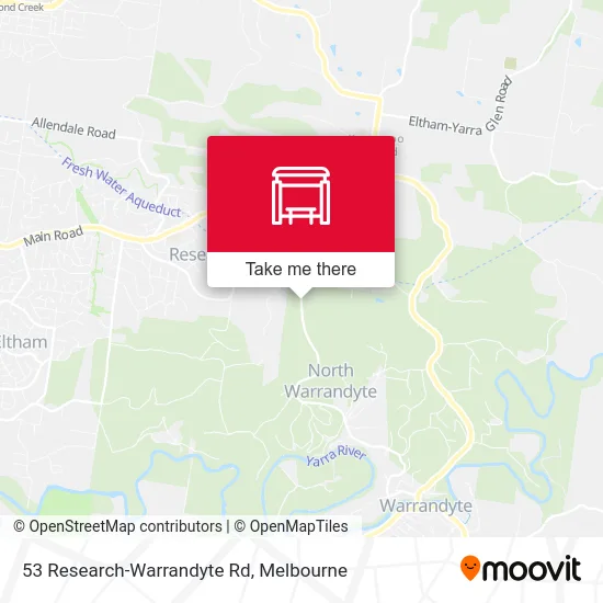Mapa 53 Research-Warrandyte Rd