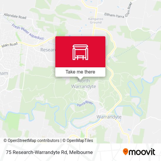 75 Research-Warrandyte Rd map