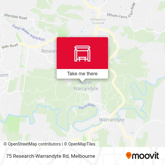 Mapa 75 Research-Warrandyte Rd