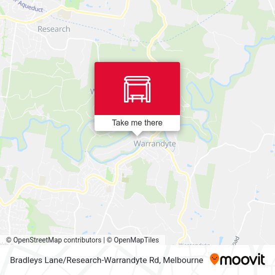 Bradleys Lane / Research-Warrandyte Rd map