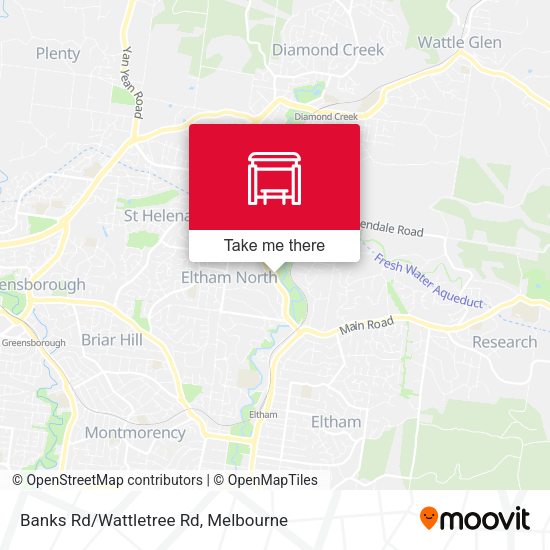 Banks Rd/Wattletree Rd map