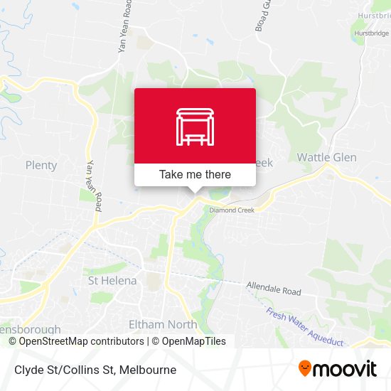 Clyde St/Collins St map