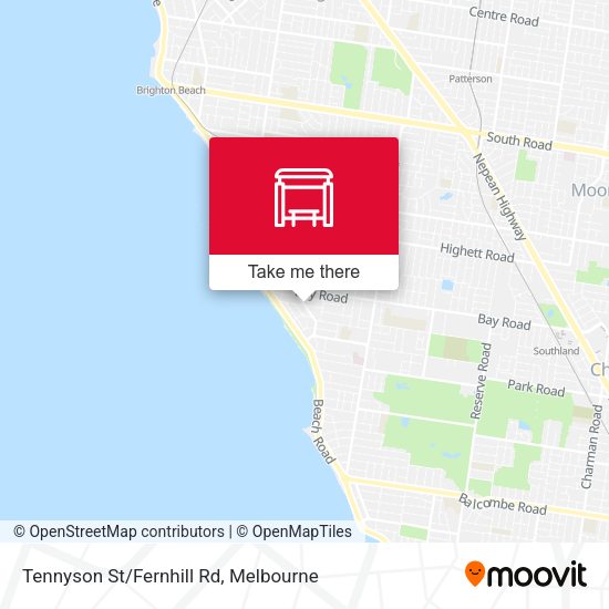 Tennyson St/Fernhill Rd map