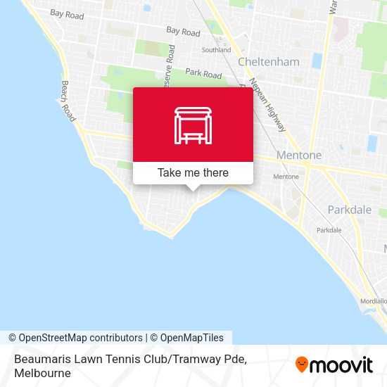 Beaumaris Lawn Tennis Club / Tramway Pde map