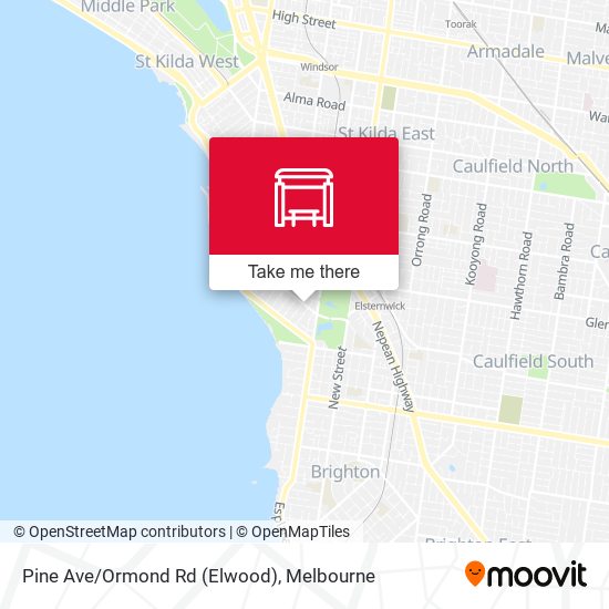 Mapa Pine Ave/Ormond Rd (Elwood)