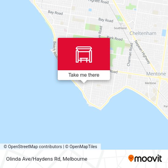 Olinda Ave/Haydens Rd map