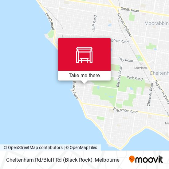 Mapa Cheltenham Rd / Bluff Rd (Black Rock)