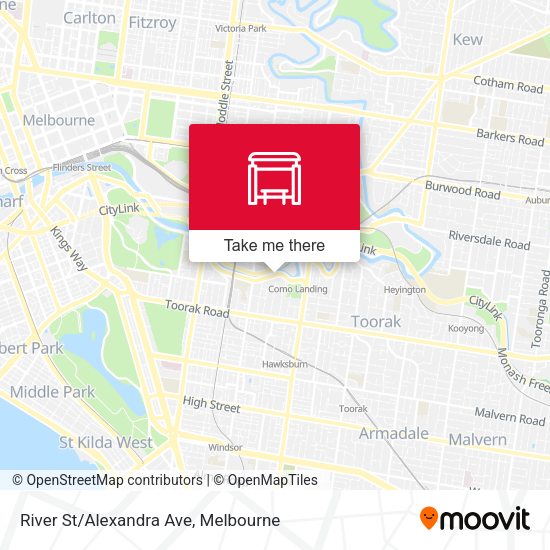 River St/Alexandra Ave map