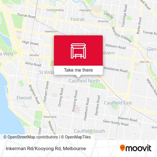 Inkerman Rd/Kooyong Rd map
