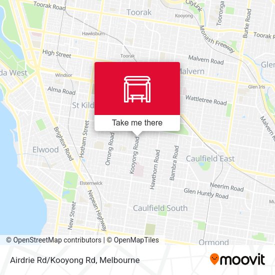 Airdrie Rd/Kooyong Rd map